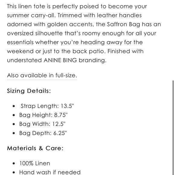 Anine Bing Small Saffron Tote - Picture 3 of 4